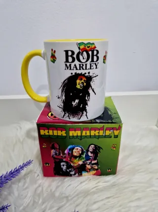 Caneca Bob Marley Cerâmica Multicolor Amarela