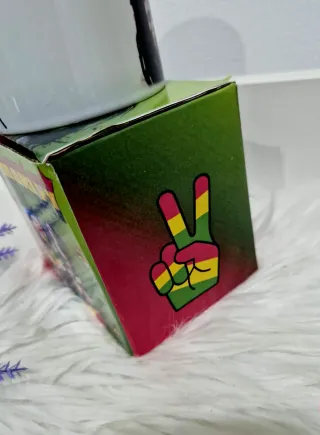 Caneca Bob Marley Cerâmica Multicolor Amarela