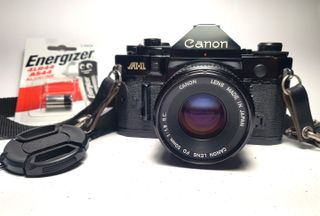 Canon A-1 + Lente FD 50mm f/1.8 SC