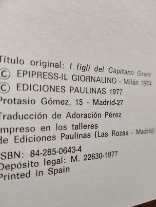 N 1 , LOS HIJOS DEL CAPITAN GRANT ,N 1 de 1974