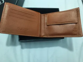 Cartera de piel Quiksilver hombre marrón