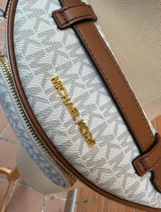 Riñonera Michael Kors Blanca y Marrón