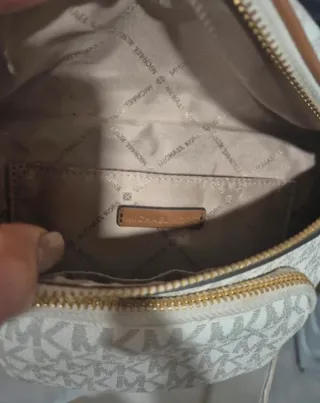 Riñonera Michael Kors Blanca y Marrón