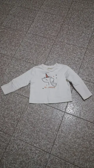 Maglietta bianca unicorno Be Unique