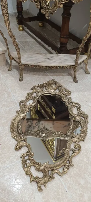 Consola y espejo barroco