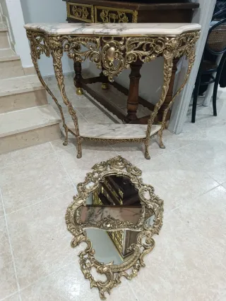 Consola y espejo barroco