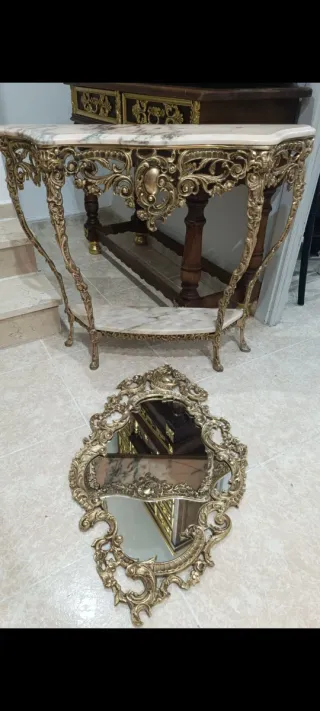 Consola y espejo barroco