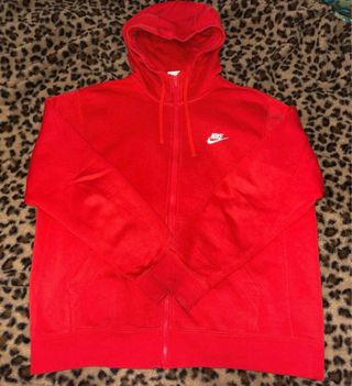 Sudadera Nike Roja Cremallera Capucha