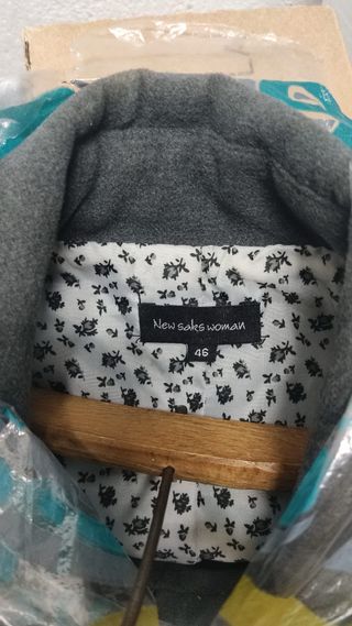 Chaquetón paño gris t.46