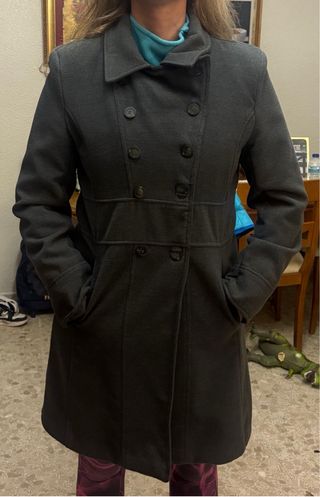 Chaquetón paño gris t.46