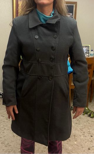 Chaquetón paño gris t.46