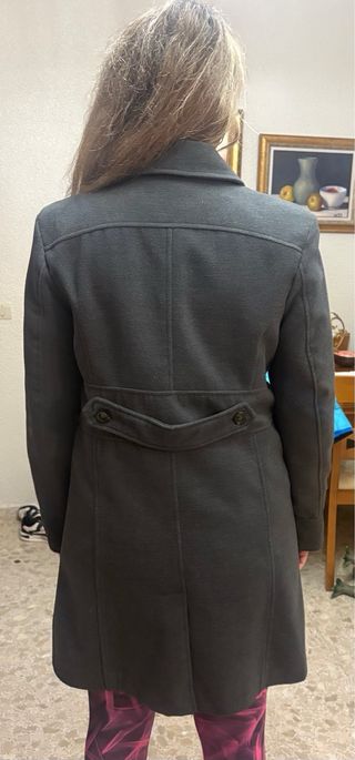 Chaquetón paño gris t.46