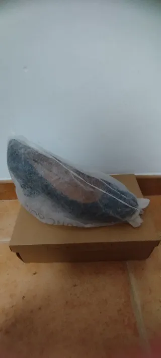 Zapato tacón azul marino terciopelo