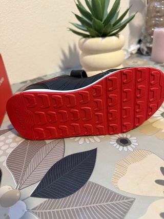 Scarpe Adidas Bambino Velcro Nero Rosso