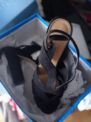 Sandalias Marypaz Tacón Negro Talla 38