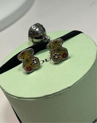 Pendientes Tous Oso Flores Multicolor