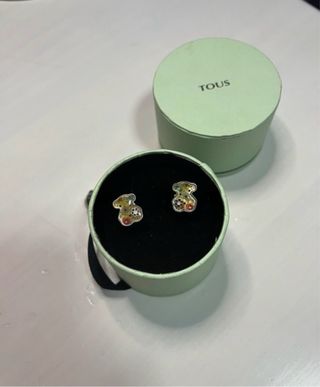 Pendientes Tous Oso Flores Multicolor