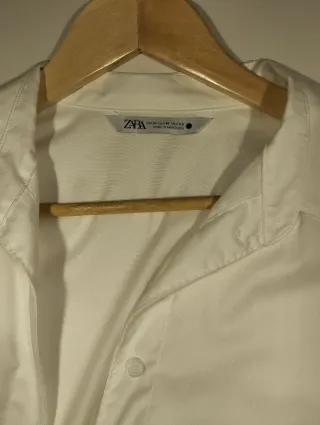 Camisa Pompelin Cruzada Mangas Anchas Blanca