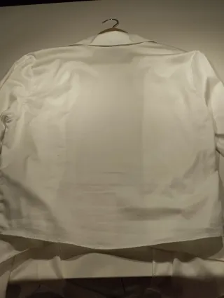 Camisa Pompelin Cruzada Mangas Anchas Blanca