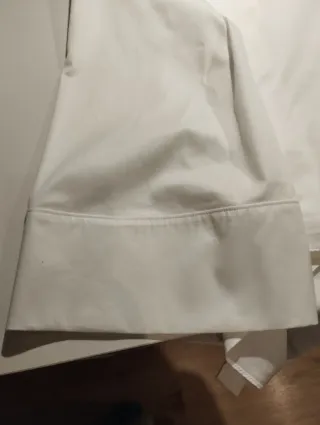 Camisa Pompelin Cruzada Mangas Anchas Blanca