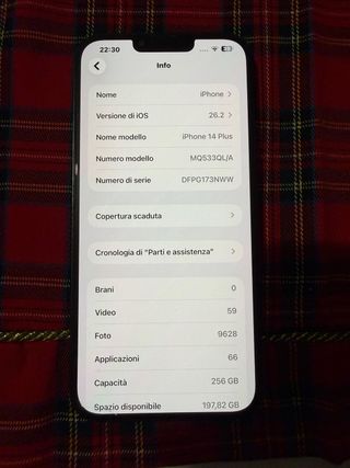 iPhone 14 plus 256 gb Blu Pacifico
