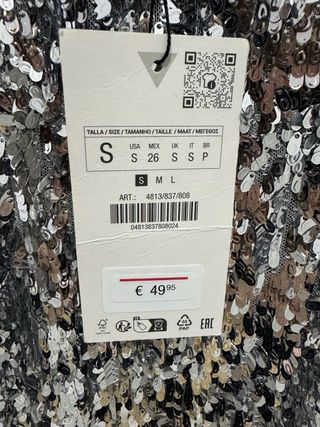 Vestido longo lantejoulas dourado e prateado