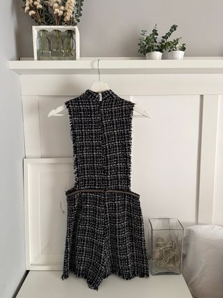 Mono Zara Tweed Falda/Pantalón Cremallera
