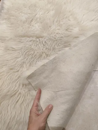 Alfombra de lana blanca 80*100cm