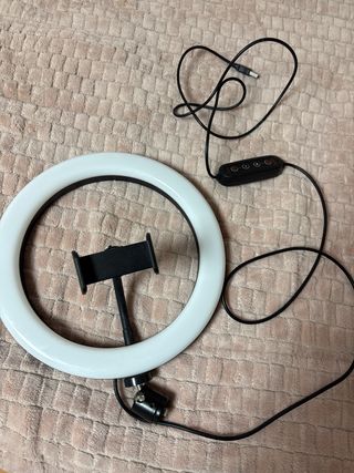 Aro de luz LED con soporte móvil USB