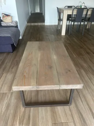 Mesa de centro madera y metal