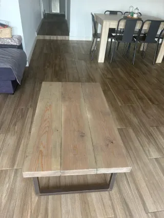 Mesa de centro madera y metal