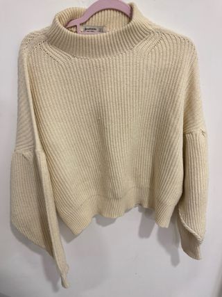 Camisola de malha bege