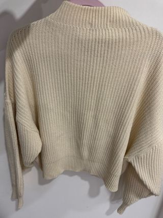 Camisola de malha bege