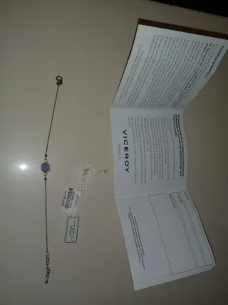 Pulsera Viceroy Plata 925 Baño Oro 18k Lila