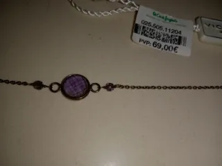 Pulsera Viceroy Plata 925 Baño Oro 18k Lila