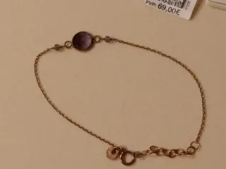 Pulsera Viceroy Plata 925 Baño Oro 18k Lila