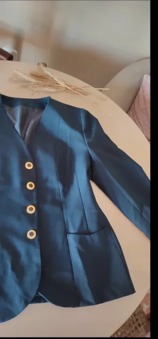 Blazer azul marino vintage botones dorados
