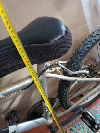 Bicicleta de Montaña Azul y Plata