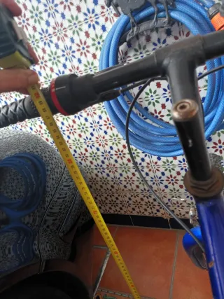 Bicicleta de Montaña Azul y Plata