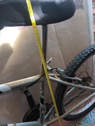 Bicicleta de Montaña Azul y Plata