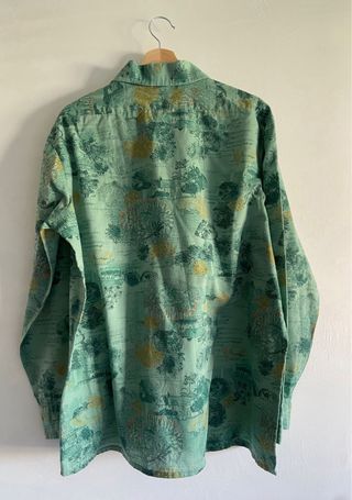 Camisa Marvin verde estampada