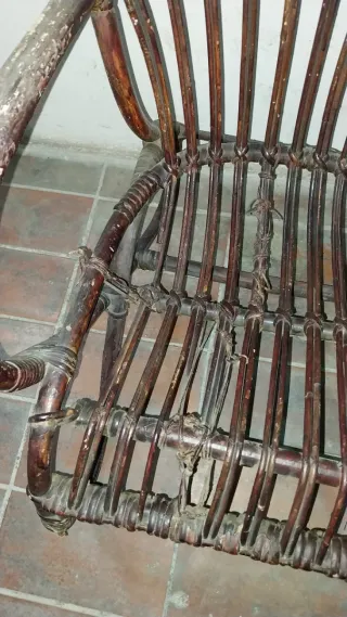 LOTE_Conjunto de sillones de mimbre (3 plazas)