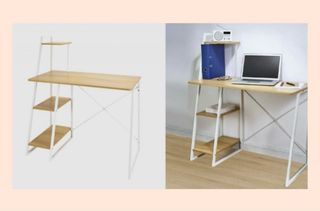 Escritorio nórdico madera y metal