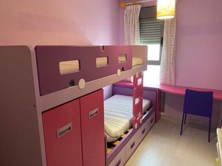 Cama tren infantil con escritorio