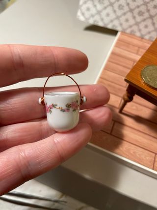 Secchiello porcellana per dollhouse