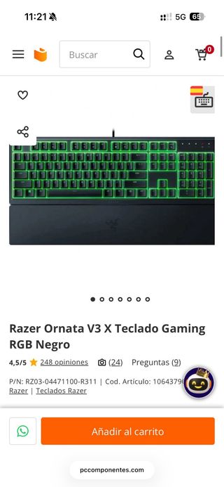 Kit tastiera Razer+mouse Logitech+cuffie Corsair