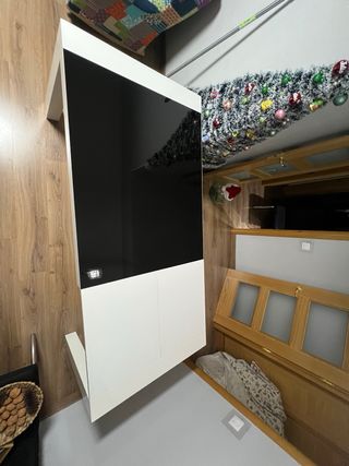 Mesa de comedor moderna cristal y madera