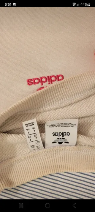 Sudadera Adidas Blanca y Rosa