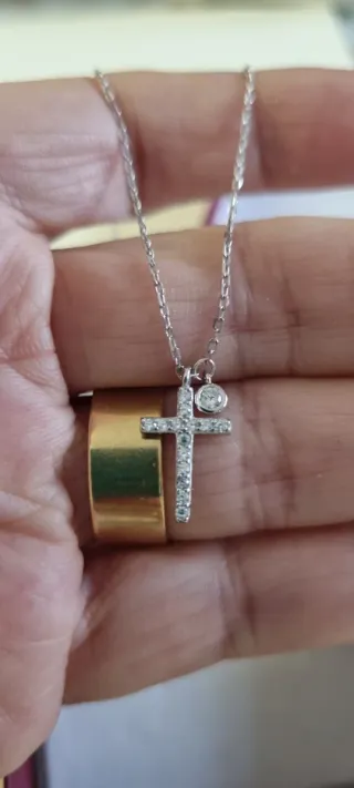 Collar Cruz Plata 925 Circonitas