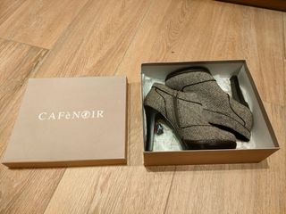 Botines Cafenoir Tacón Alto Marrón/Gris